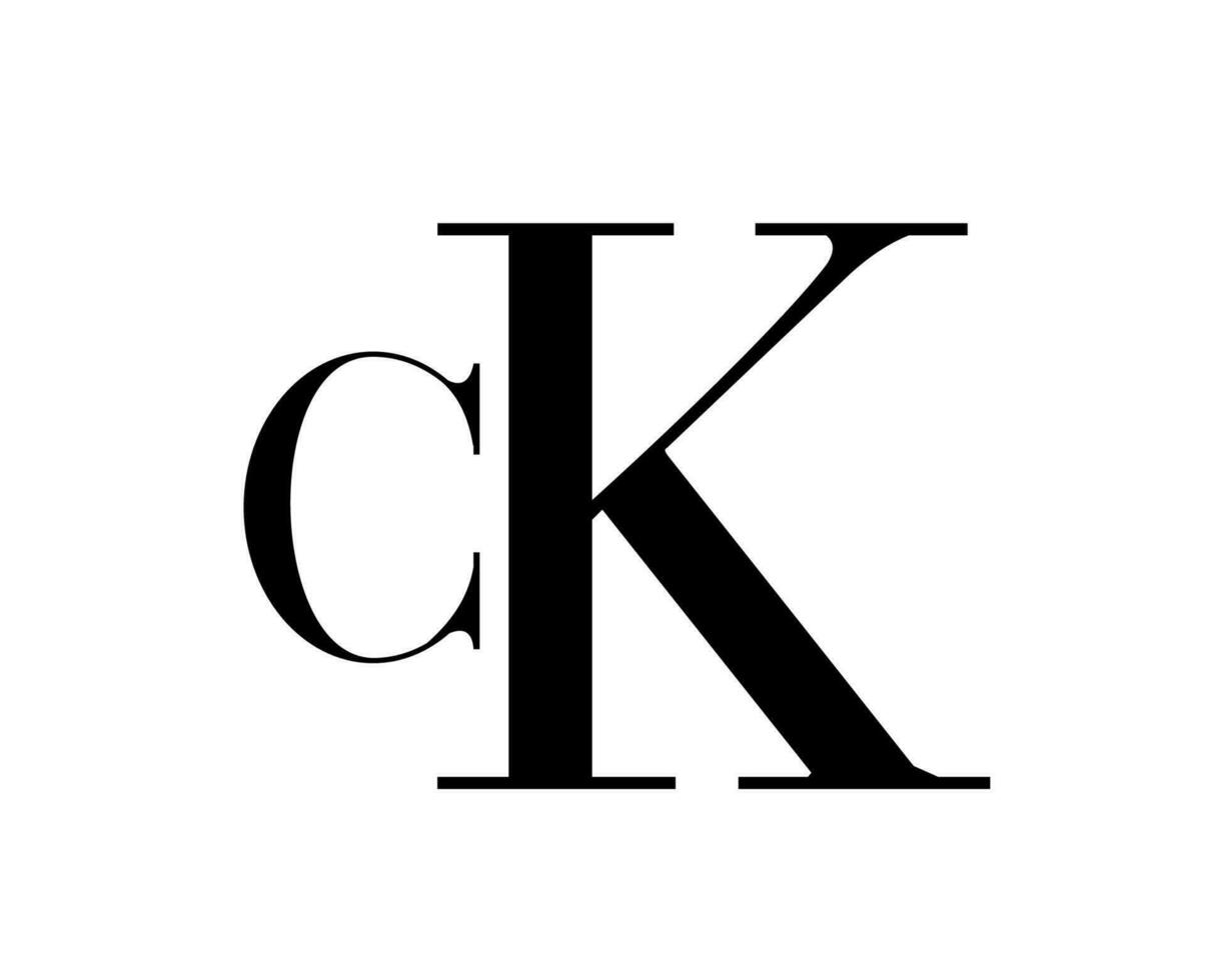 Calvin klein merk kleren mode logo zwart symbool ontwerp vector illustratie