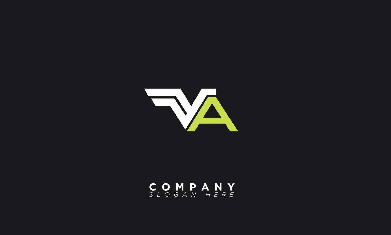 va alfabet letters initialen monogram logo av, v en a vector