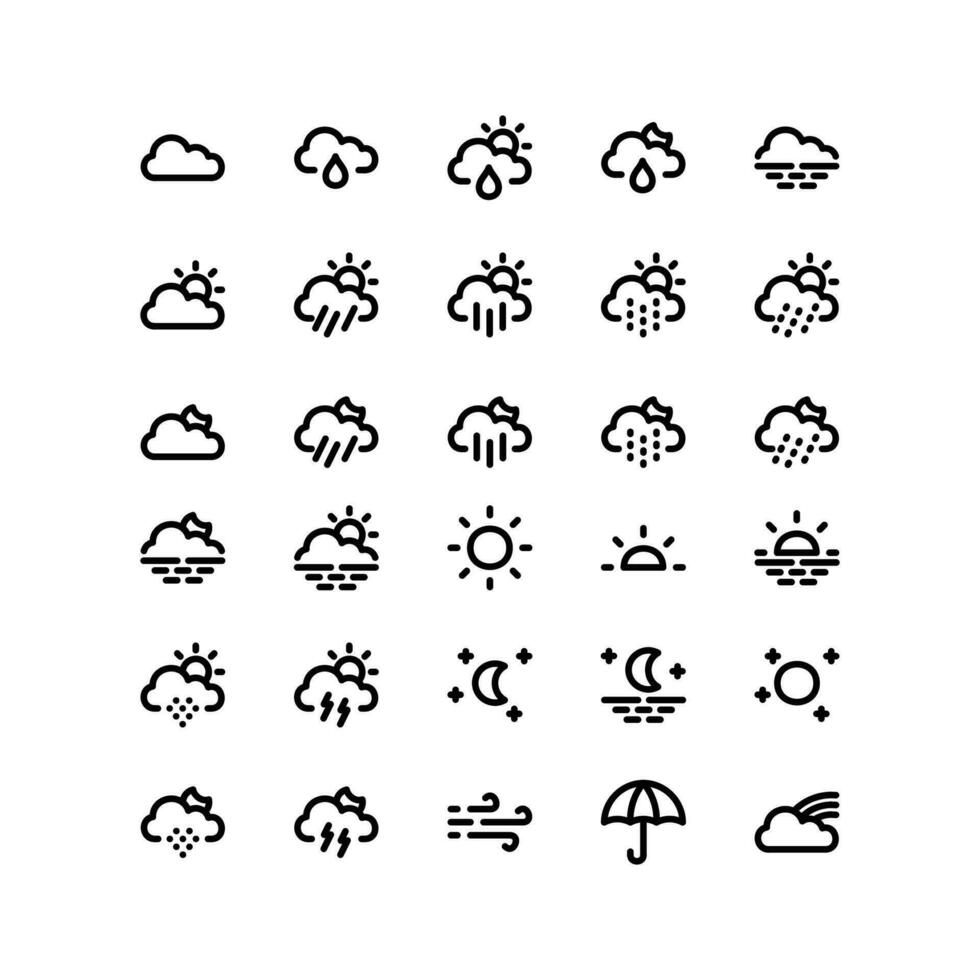 weer icon set vector