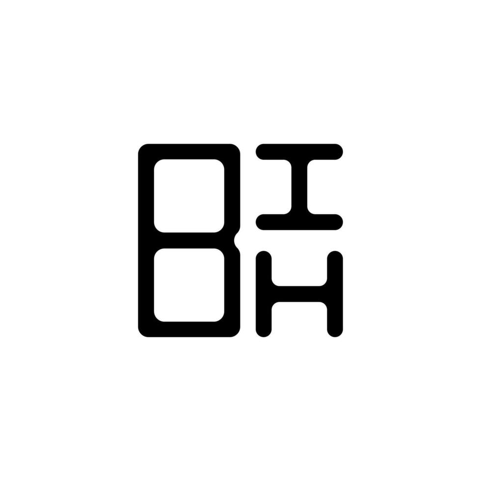 bih brief logo creatief ontwerp met vector grafisch, bih gemakkelijk en modern logo.