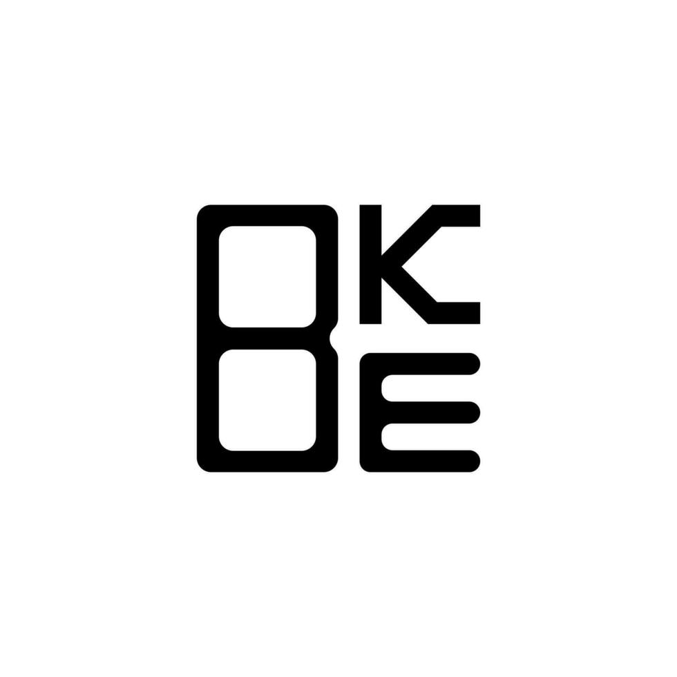 bke brief logo creatief ontwerp met vector grafisch, bke gemakkelijk en modern logo.