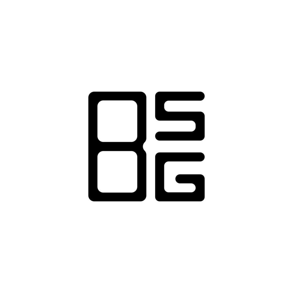 bsg brief logo creatief ontwerp met vector grafisch, bsg gemakkelijk en modern logo.