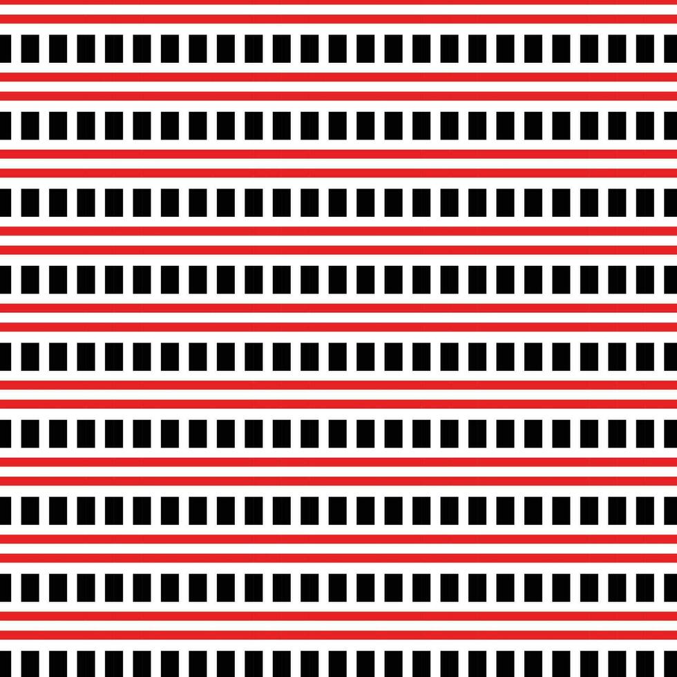 abstract naadloos meetkundig zwart rood herhaling patroon kunst. vector