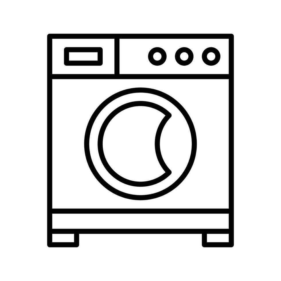 het wassen machine vector schets icoon . gemakkelijk voorraad illustratie voorraad