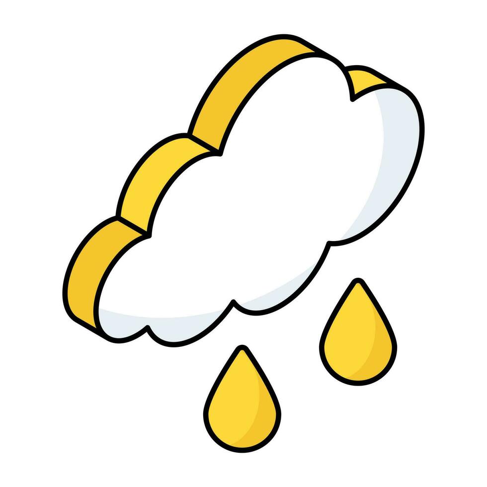 uniek ontwerp icoon van wolk regenen vector