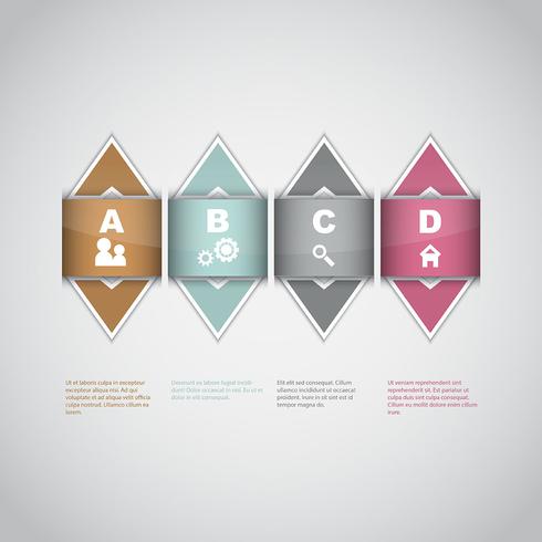 Moderne infographics opties ontwerp achtergrond vector