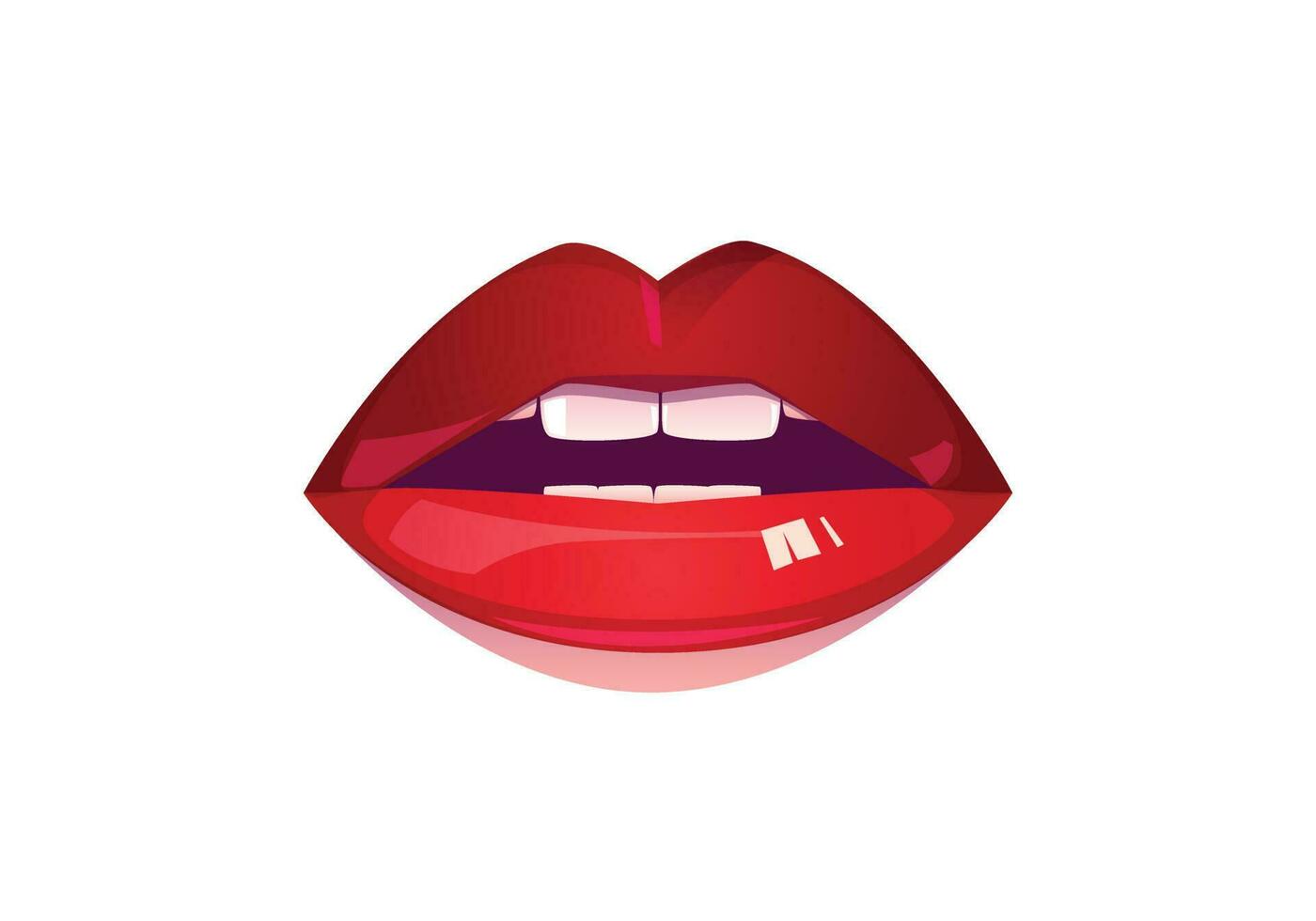 deze is een rood lippen ontwerp vector