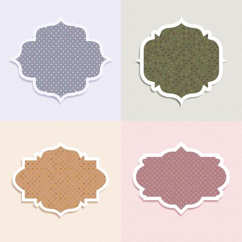 polka dot labels vector