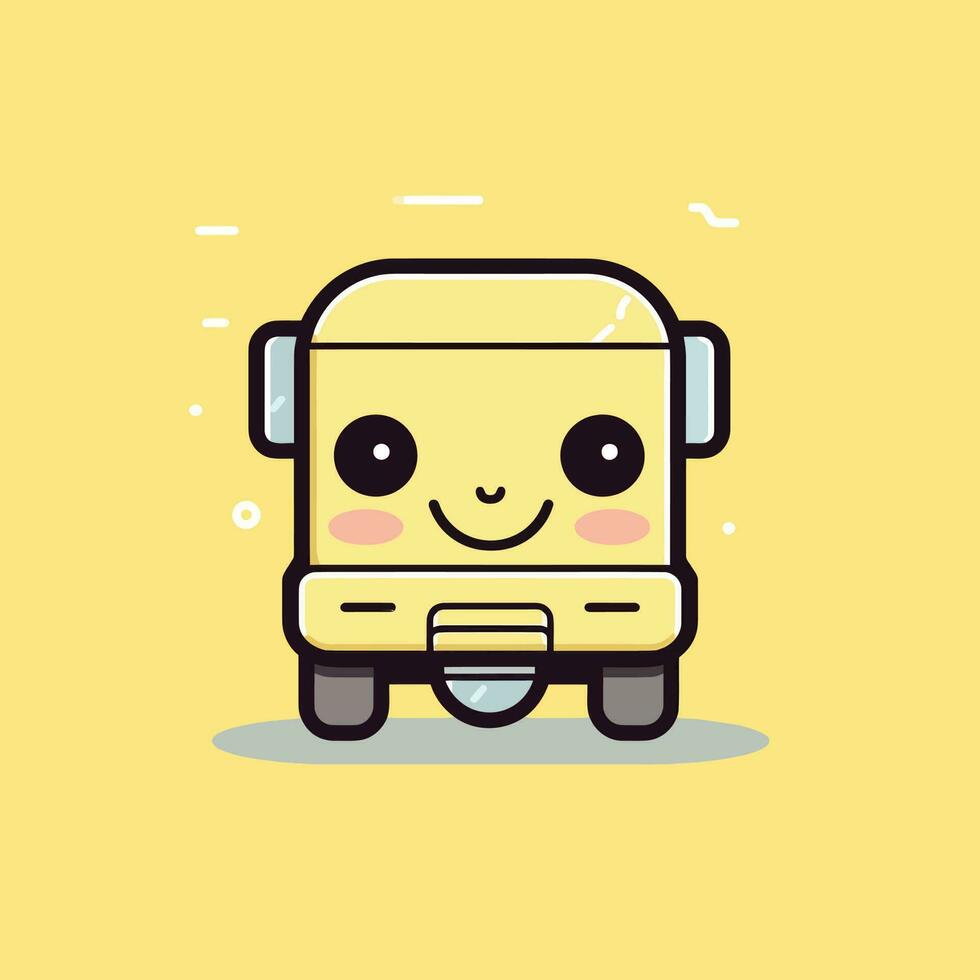 schattig kawaii vrachtauto chibi mascotte vector tekenfilm stijl