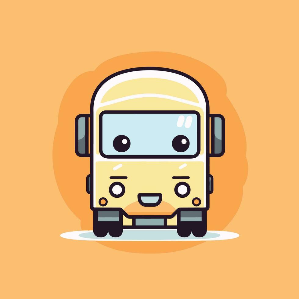 schattig kawaii vrachtauto chibi mascotte vector tekenfilm stijl