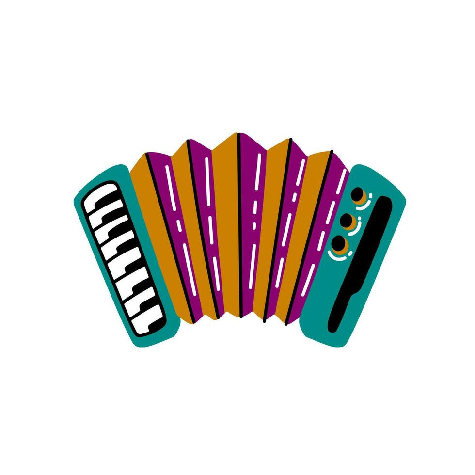 vlak ontwerp mondharmonica icoon vector illustratie