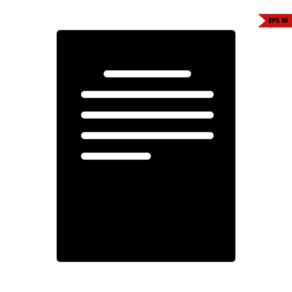 papier document glyph icoon vector