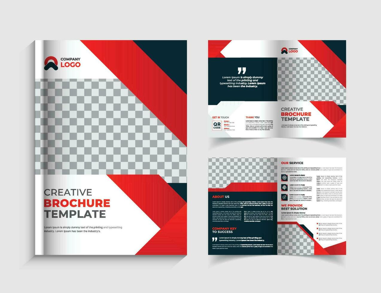 zakelijke tweevoudige brochure ontwerpsjabloon vector