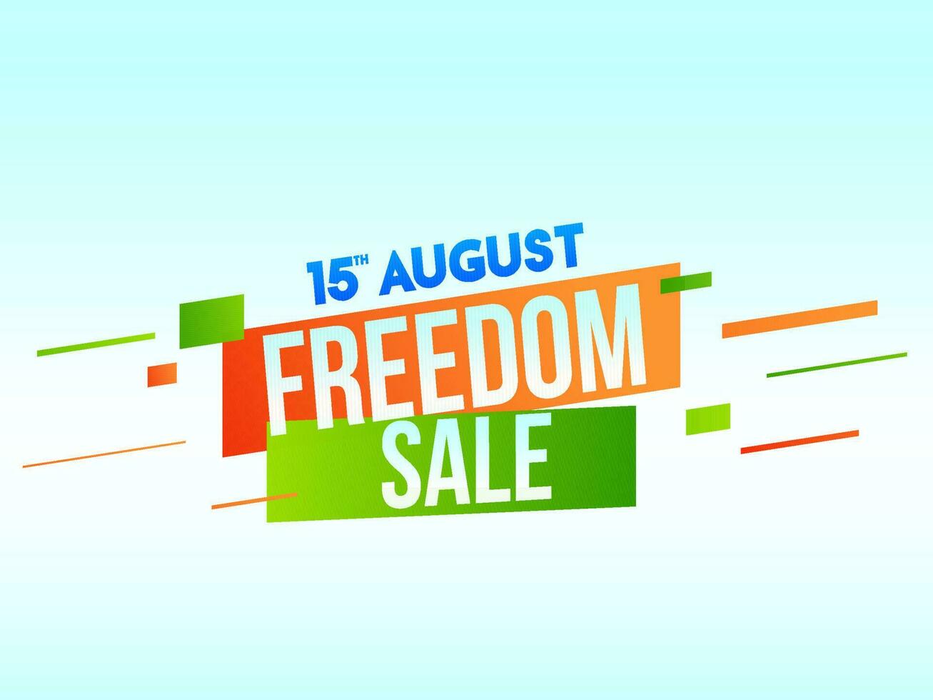 15e augustus vrijheid uitverkoop poster ontwerp voor reclame. vector