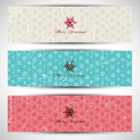 Grunge Kerstmis banners vector