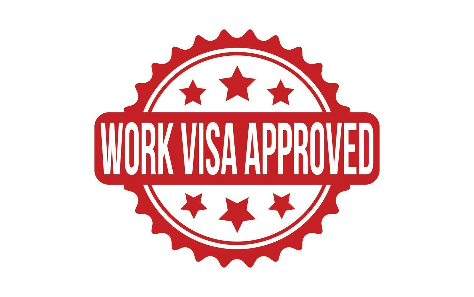 werk Visa goedgekeurd rubber grunge postzegel zegel vector