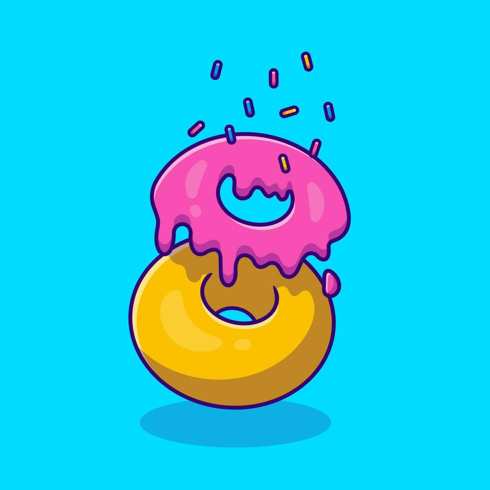 donut ingrediënt tekenfilm vector icoon illustratie. voedsel voorwerp icoon concept geïsoleerd premie vector. vlak tekenfilm stijl