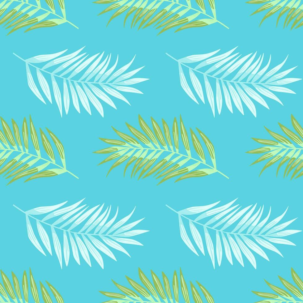 abstract exotisch fabriek naadloos patroon. tropisch palm bladeren patroon. varen blad behang. botanisch textuur. bloemen achtergrond. vector