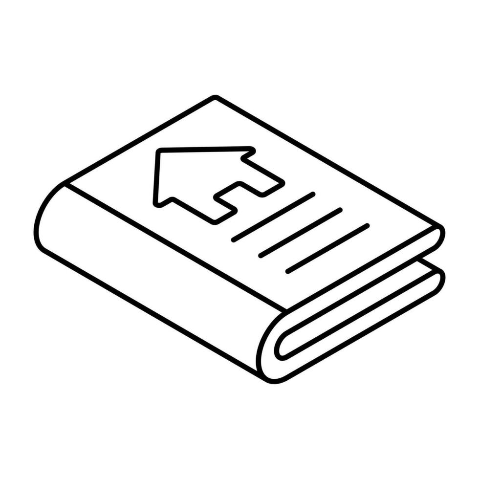 een uniek design icoon van onroerend goed boek vector