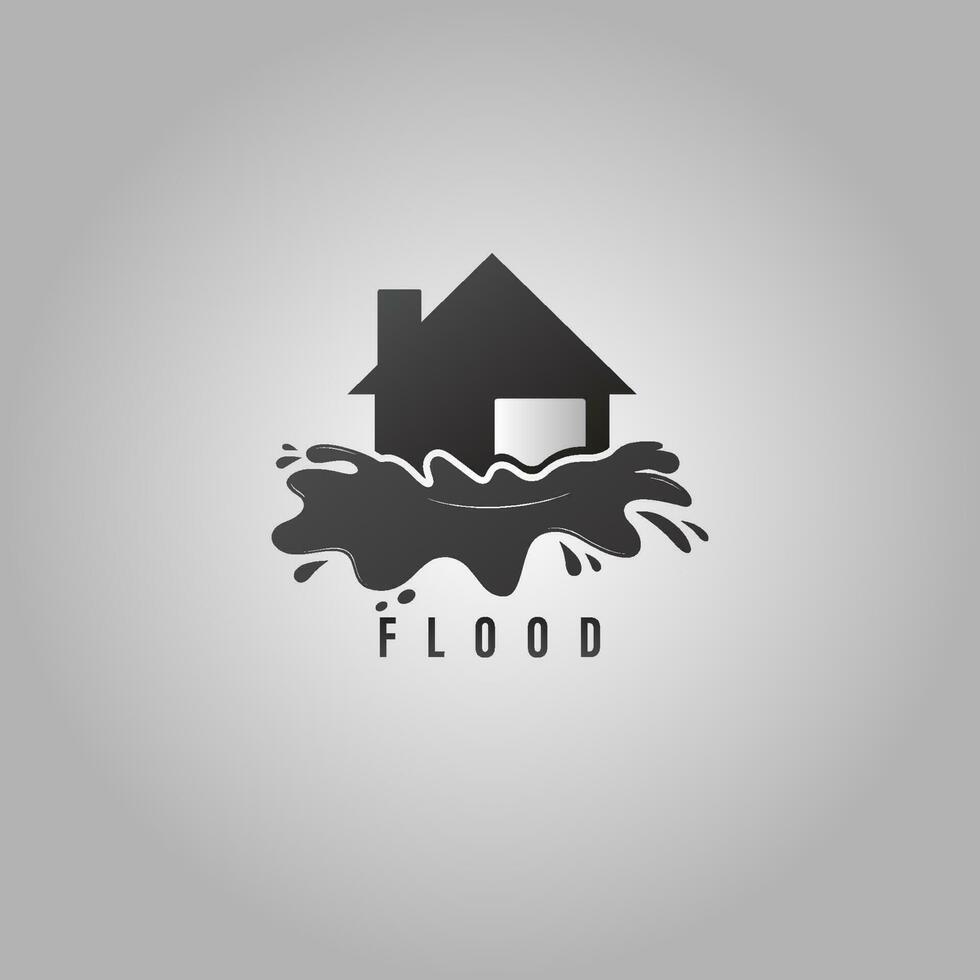 overstroming icoon logo vector