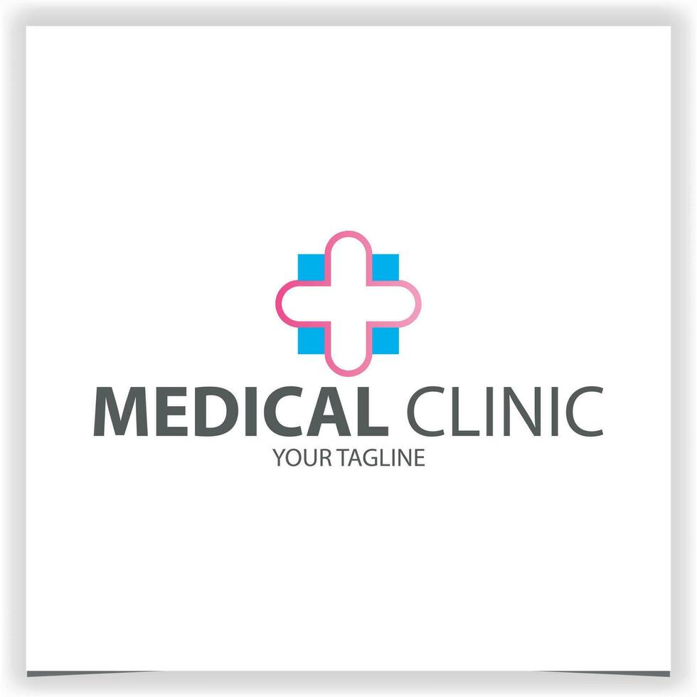 medisch kliniek zorg logo premie elegant sjabloon vector eps 10