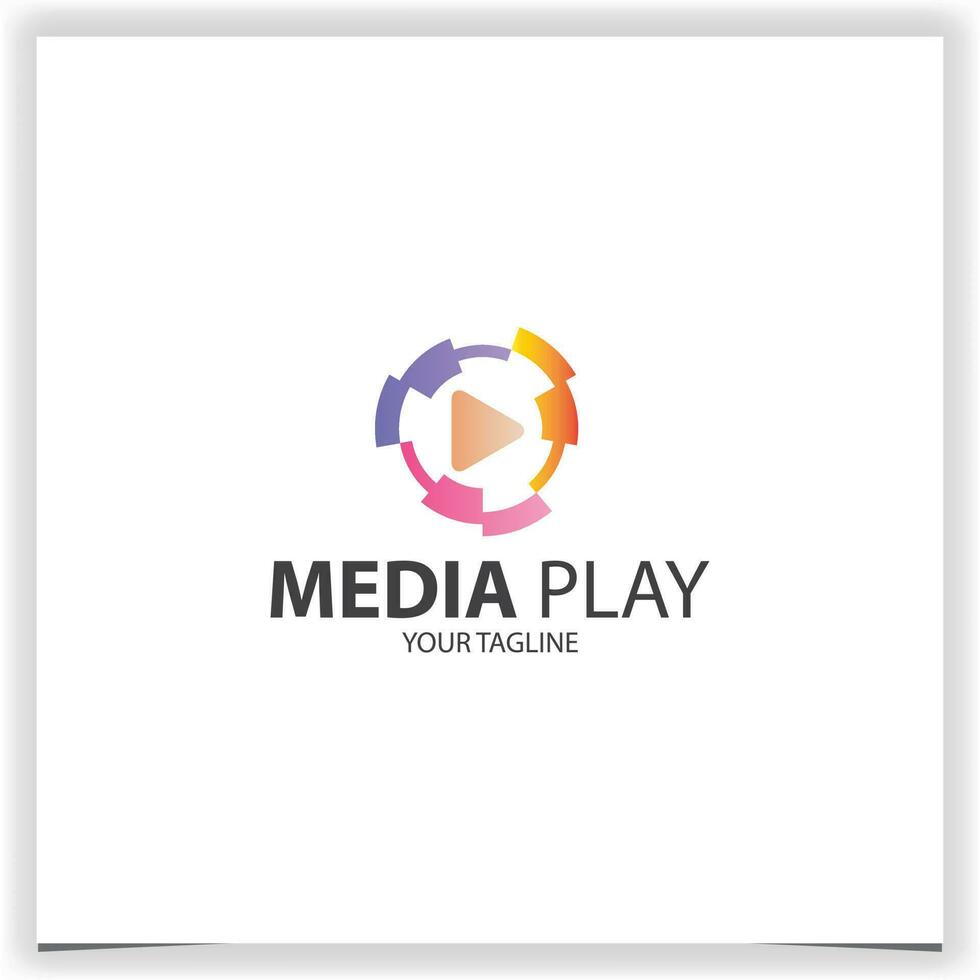 media Speel technologie logo premie elegant sjabloon vector eps 10