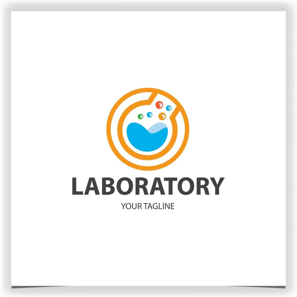 vector laboratorium vloeistof glas logo premie elegant sjabloon vector eps 10