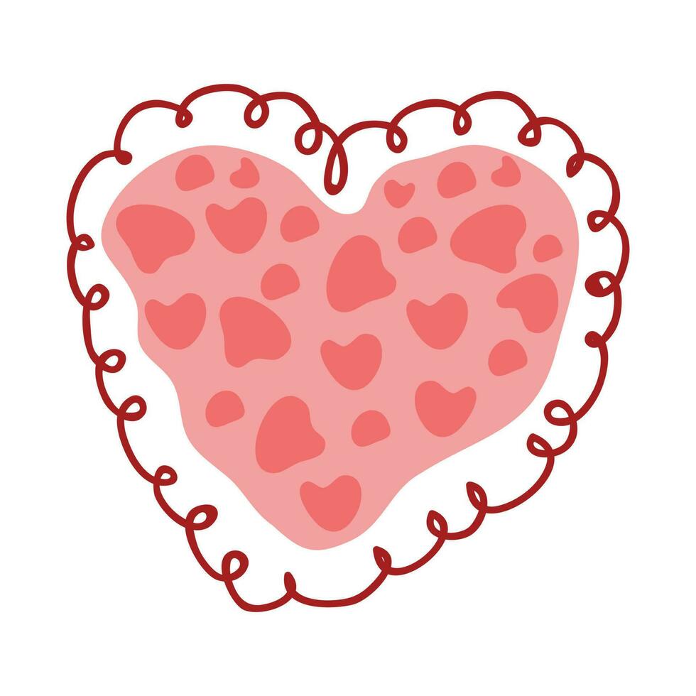 decoratief liefde harten geïsoleerd Aan een wit achtergrond. vector hand- getrokken symbolen voor liefde, bruiloft, Valentijnsdag dag of andere romantisch ontwerp.