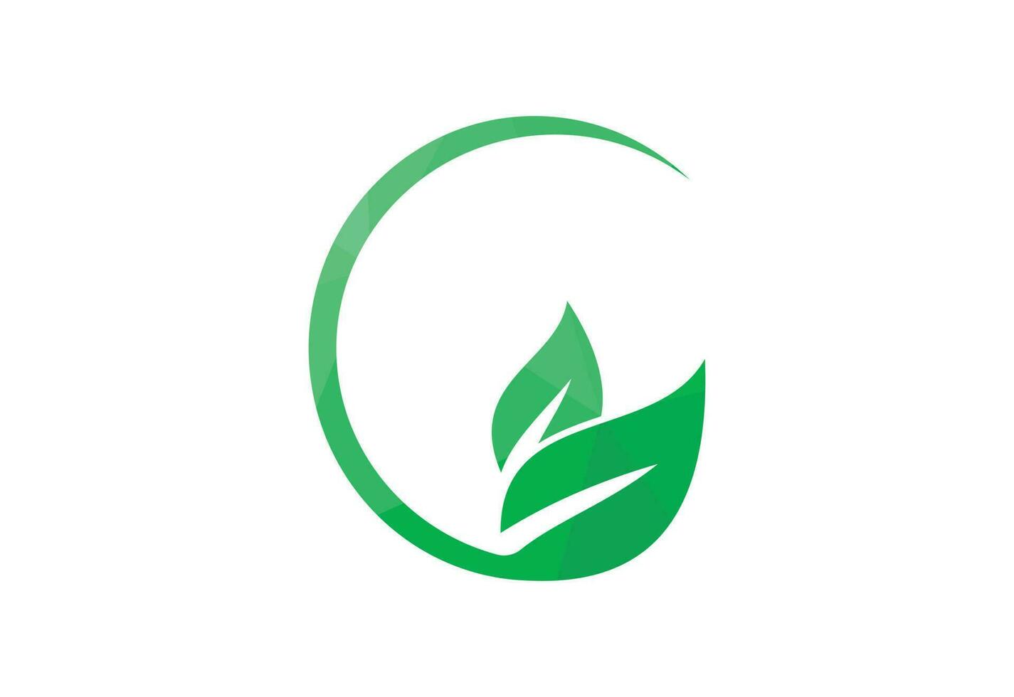 laag poly en groen tuin logo ontwerp, vector ontwerp sjabloon
