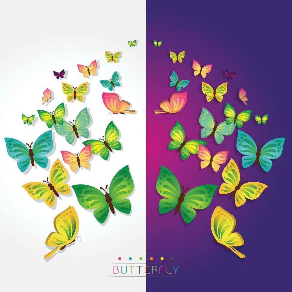 kleurrijk vlinderontwerp vector