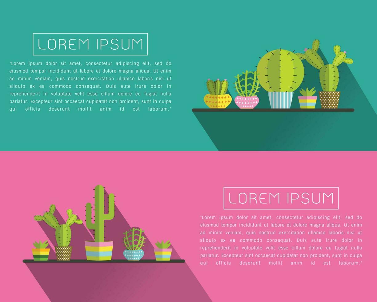 een sappig planten en cactus vector