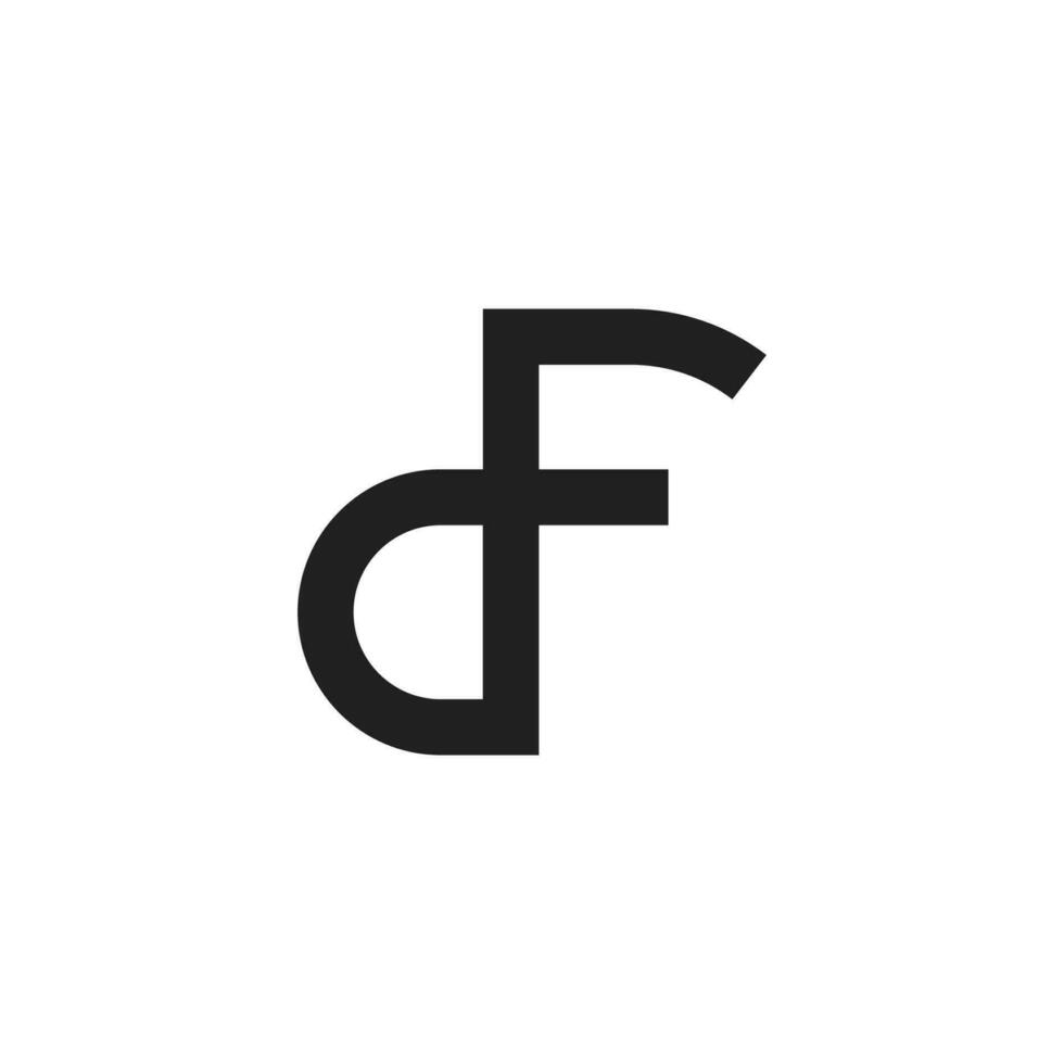 d f monogram logo icoon vector ontwerp illustratie