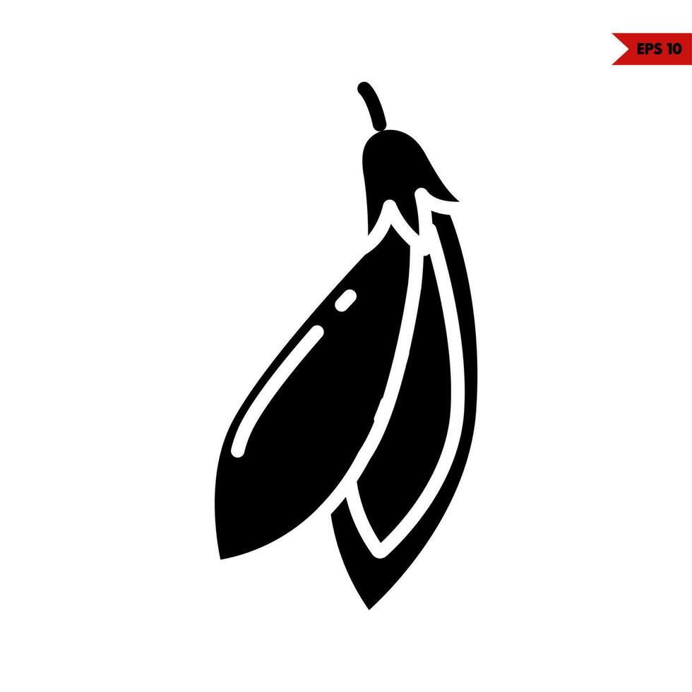 aubergine glyph icoon vector