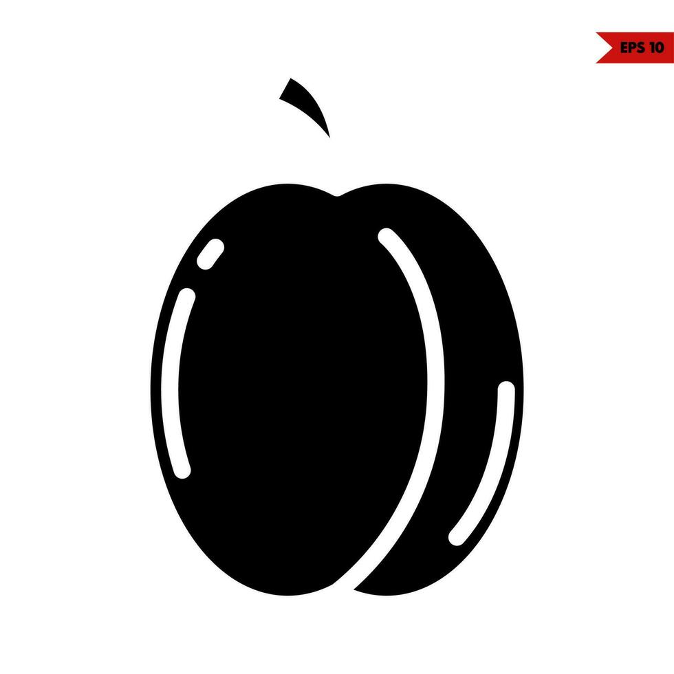 fruit glyph icoon vector