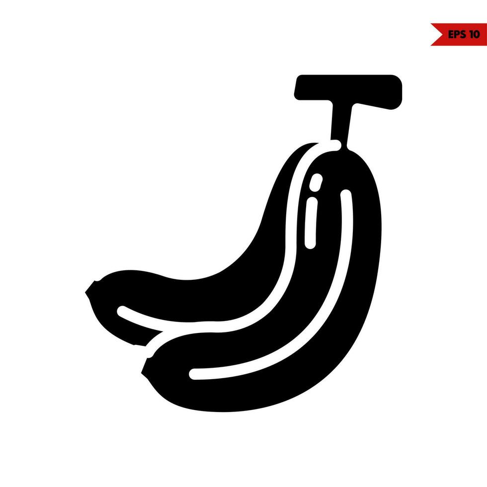 banaan glyph icoon vector