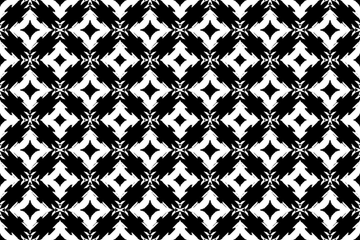naadloos batik patroon, geometrische tribal patroon, het lijkt op etnisch boho, azteken stijl, ikat stijl.luxe decoratief kleding stof zwart en wit naadloos patroon voor beroemd spandoeken. vector