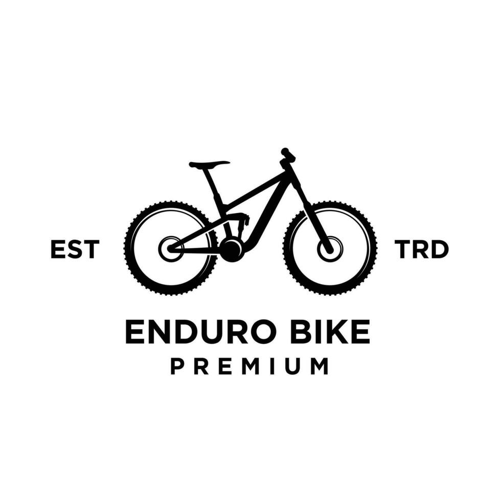 enduro bergafwaarts fiets mtb icoon ontwerp logo vector