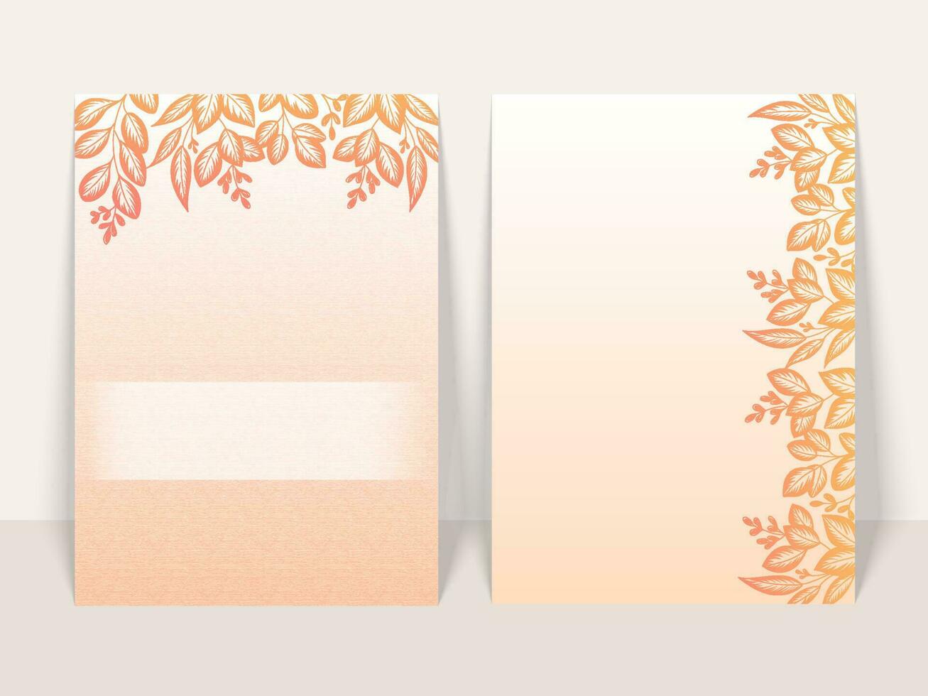 pastel roze papier structuur achtergrond versierd met bladeren in twee keuze. vector