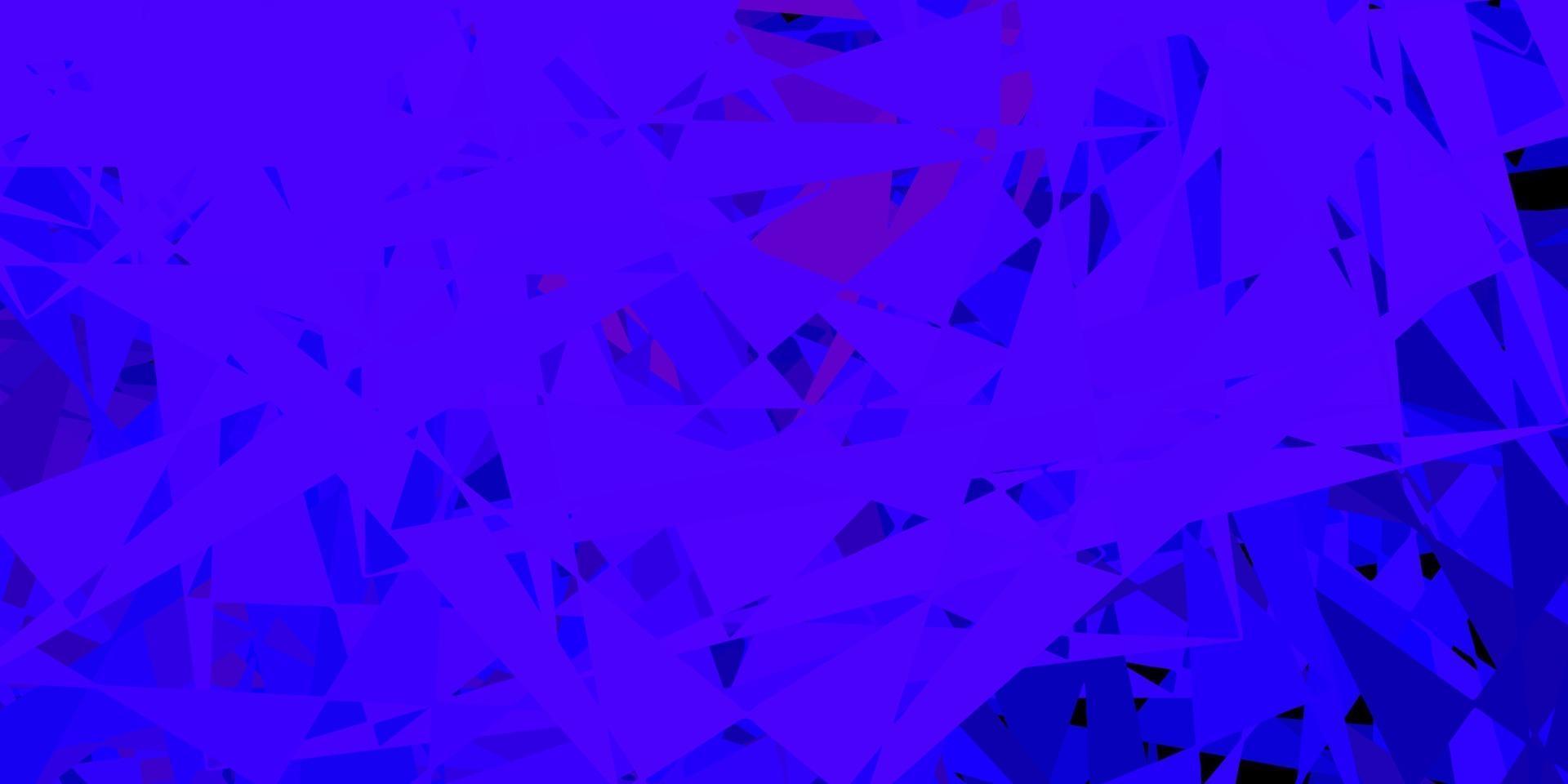 donkerblauwe, rode vectorachtergrond met veelhoekige vormen. vector