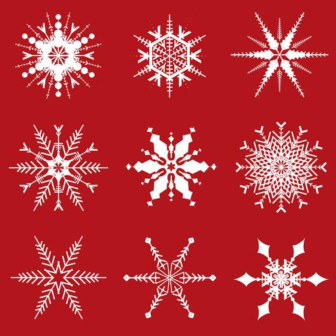 Kerst sneeuwvlokken ontwerpen vector