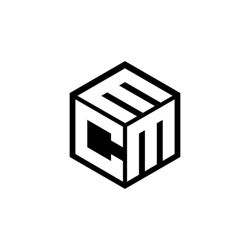 cmm brief logo ontwerp in illustratie. vector logo, schoonschrift ontwerpen voor logo, poster, uitnodiging, enz.