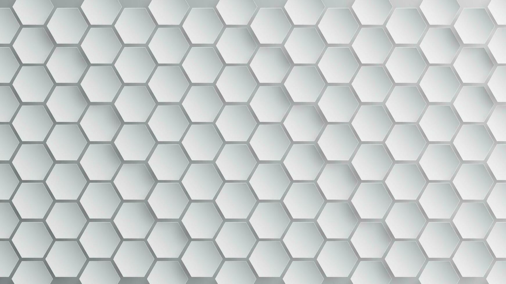 wit honingraat zeshoekig patroon achtergrond vector