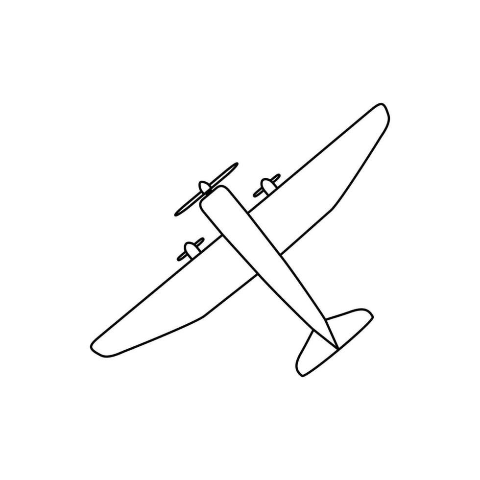 wijnoogst vliegtuig icoon vector. vliegtuig illustratie teken. vlak symbool. vlieg logo. vector