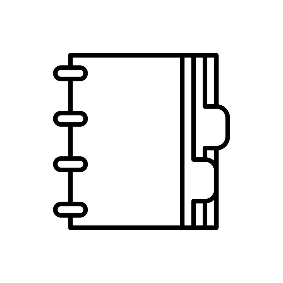 boek vector icoon. notitieboekje illustratie teken. documenten symbool of logo.