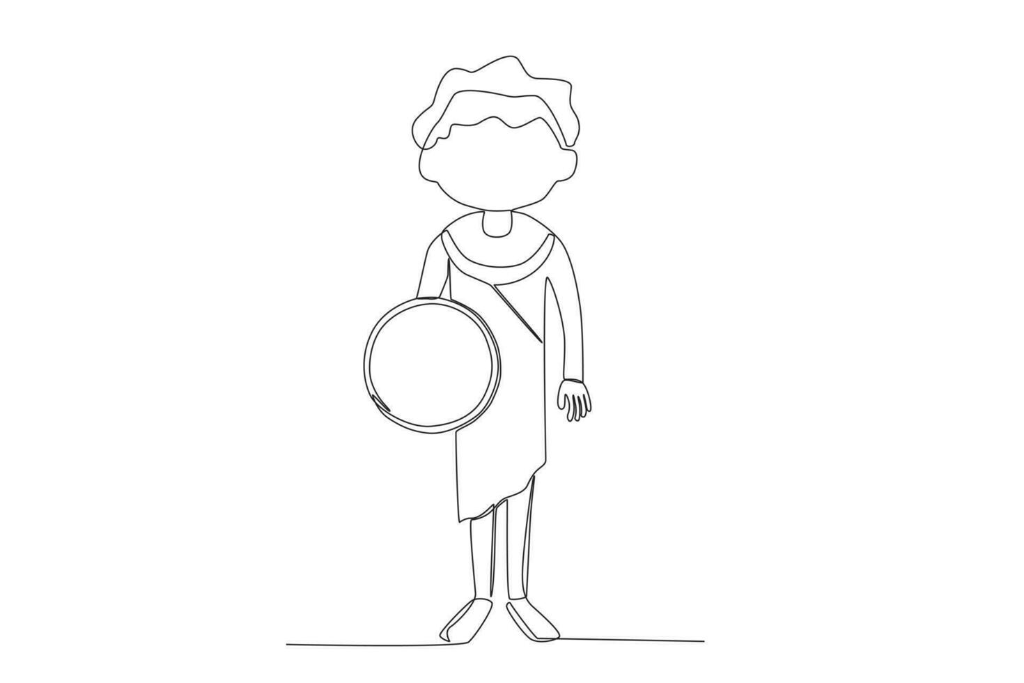 een vrouw Holding een Afrikaanse musical instrument vector