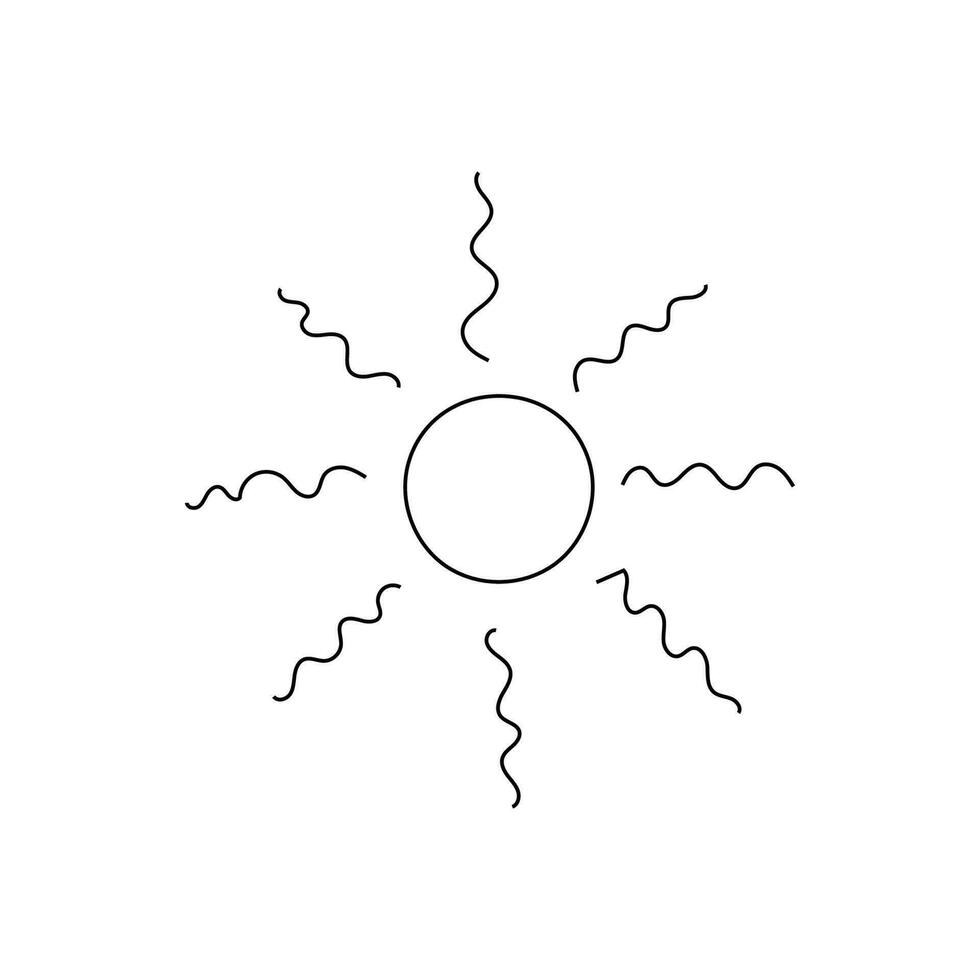 hand- getrokken vector illustratie zon