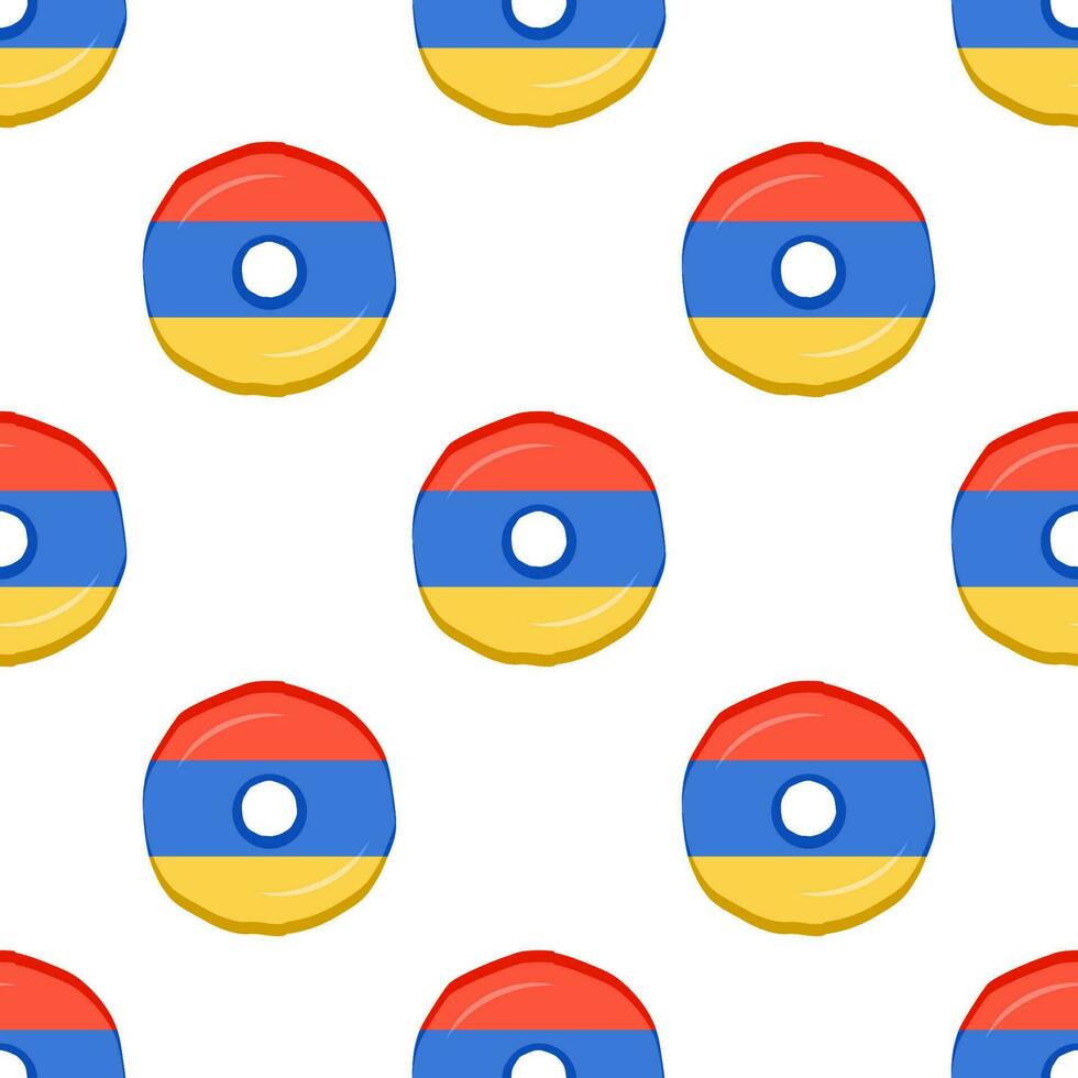 patroon koekje met vlag land Armenië in smakelijk biscuit vector