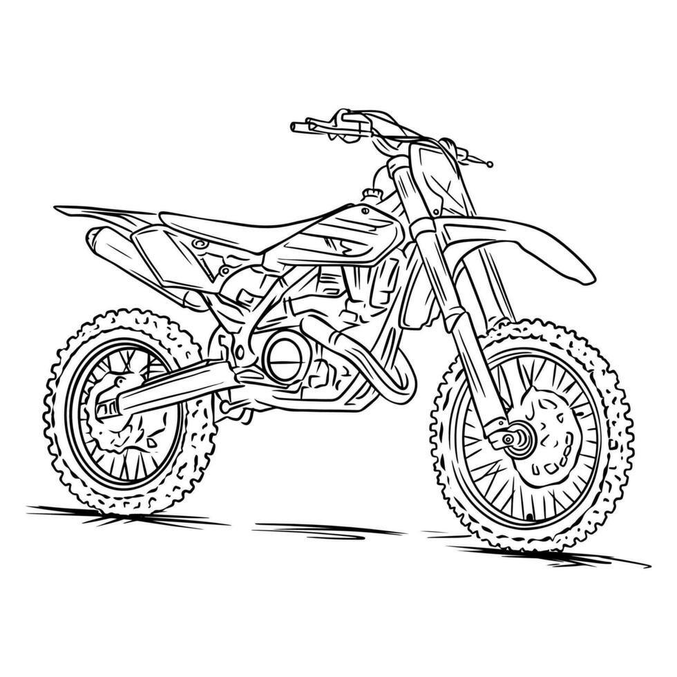 motorcross fiets. enduro sport. voertuigen voor van de weg af het rijden. vector