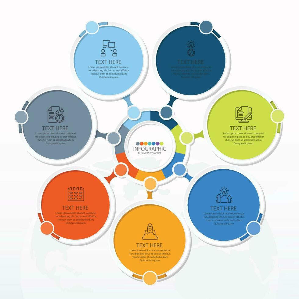 infographic met 7 stappen, werkwijze of opties. vector