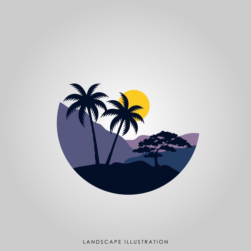 landschap illustratie ontwerp vector